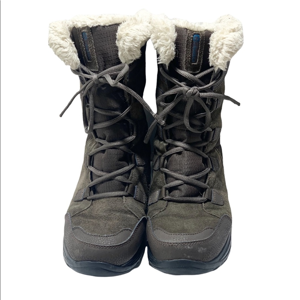 Columbia Women SZ 8 Ice Maiden Brown Suede Waterproof Lace Up Boots BL1581-232